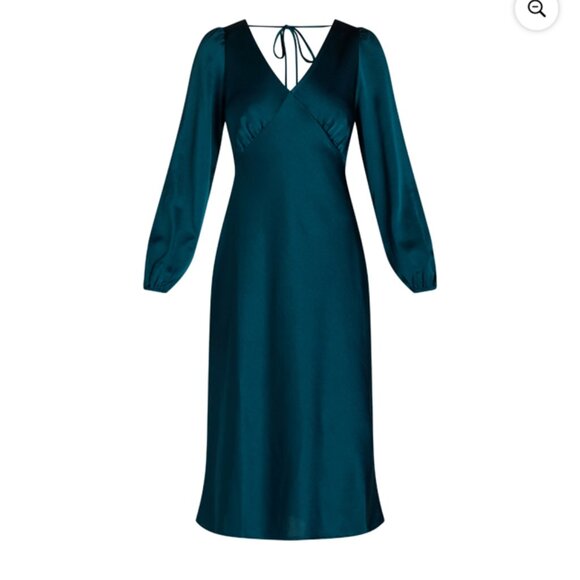 Elegant Teal Midi Dress - Picture 1 of 12
